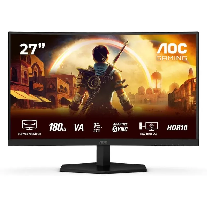 Monitor Curvo Gaming AOC C27G42E 27'' Full HD 180Hz 1ms HDR10 Monitor Curvo Gaming AOC C27G42E 27'' Full HD 180Hz 1ms HDR10