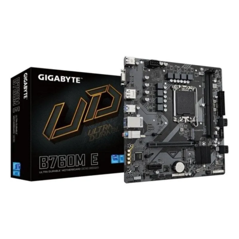 Placa Base GIGABYTE B760 Intel B760 LGA 1700 Micro ATX B760M E DDR5 PCIe 4.0 RAID