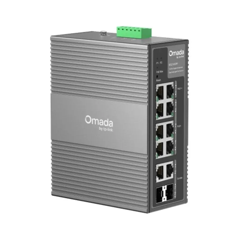 Switch Gestito TP-Link Omada IES210GPP 8 Porte Gigabit PoE DIN Rail Switch Gestito TP-Link Omada IES210GPP 8 Porte Gigabit PoE DIN Rail