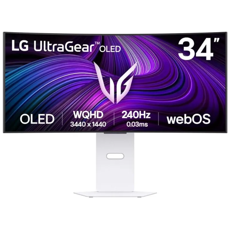 Monitor LG 34GX90SA-W 34" 3440x1440 240Hz OLED Curvo Gaming Bianco