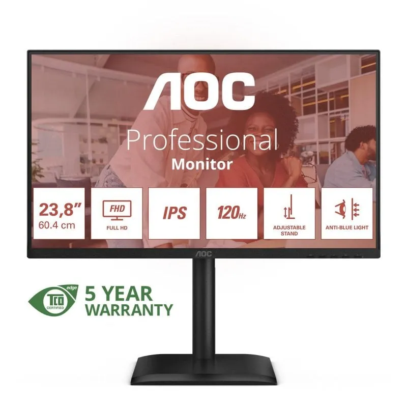 Monitor AOC 24E4U 24" Full HD 120Hz IPS Flicker-free Low Blue Light USB 3.2 Gen 1