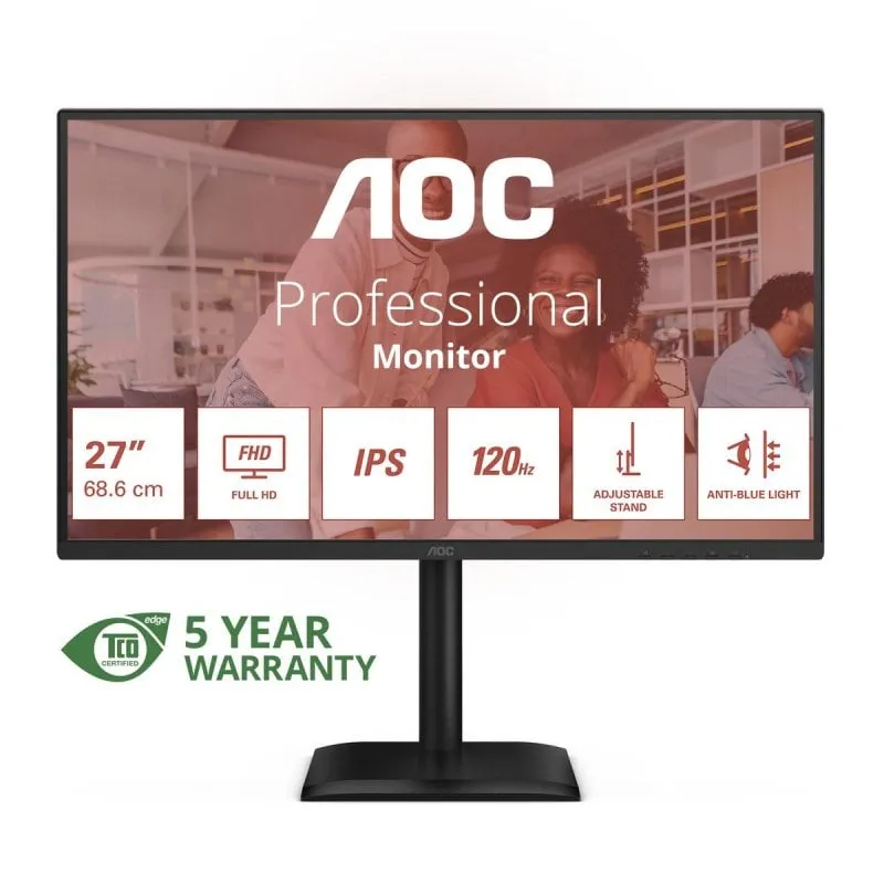 Monitor AOC 27E4U 27" Full HD 120Hz IPS Flicker Free Low Blue Light