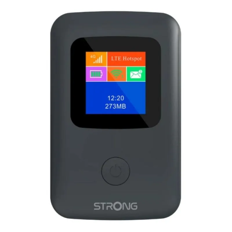 Router portatile Strong 4GMIFI150CD 4G Hotspot 150Mbps Schermo Wi-Fi LTE SIM Free Nero