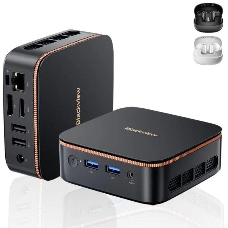 Mini PC Blackview MP20 AMD Ryzen 3 3300U 16GB Radeon Vega 6 512GB SSD Windows 11 Pro Nero Ultra Compatto