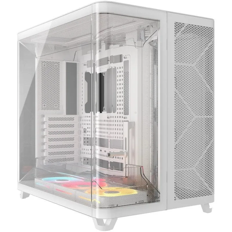Case Corsair AIR 5400 LX-R vetro curvo, triple camera, RGB bianco