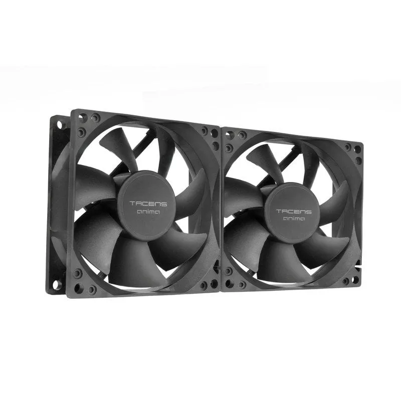 Tacens Anima Af8x2 Kit 2 ventole ultra silenziose da 80 mm Fluxus Nero