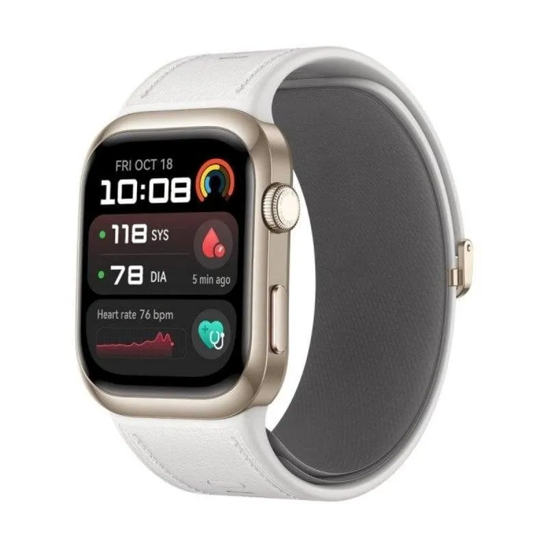 Huawei Watch D2 Bluetooth NFC 48mm AMOLED Oro Correa Bianca M/L IP68 SpO2 Pulsometro Pressione