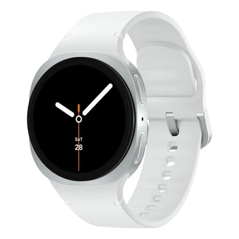 Samsung Galaxy Watch 8 4G GPS 40mm Super AMOLED Argento Correa Bianca Resistenza Acqua 5ATM+IP68