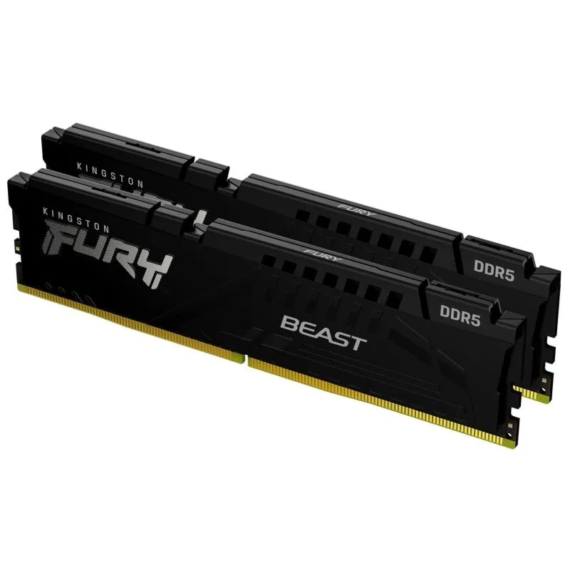 Memoria RAM Kingston 64GB DDR5 5600MT/s FURY Beast Black Kit 2x32GB