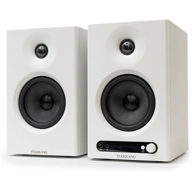 Altoparlanti VULKKANO PRO4 Attivi 80W Bluetooth TRS RCA AUX Ottica Woofer 4" Tweeter 1"