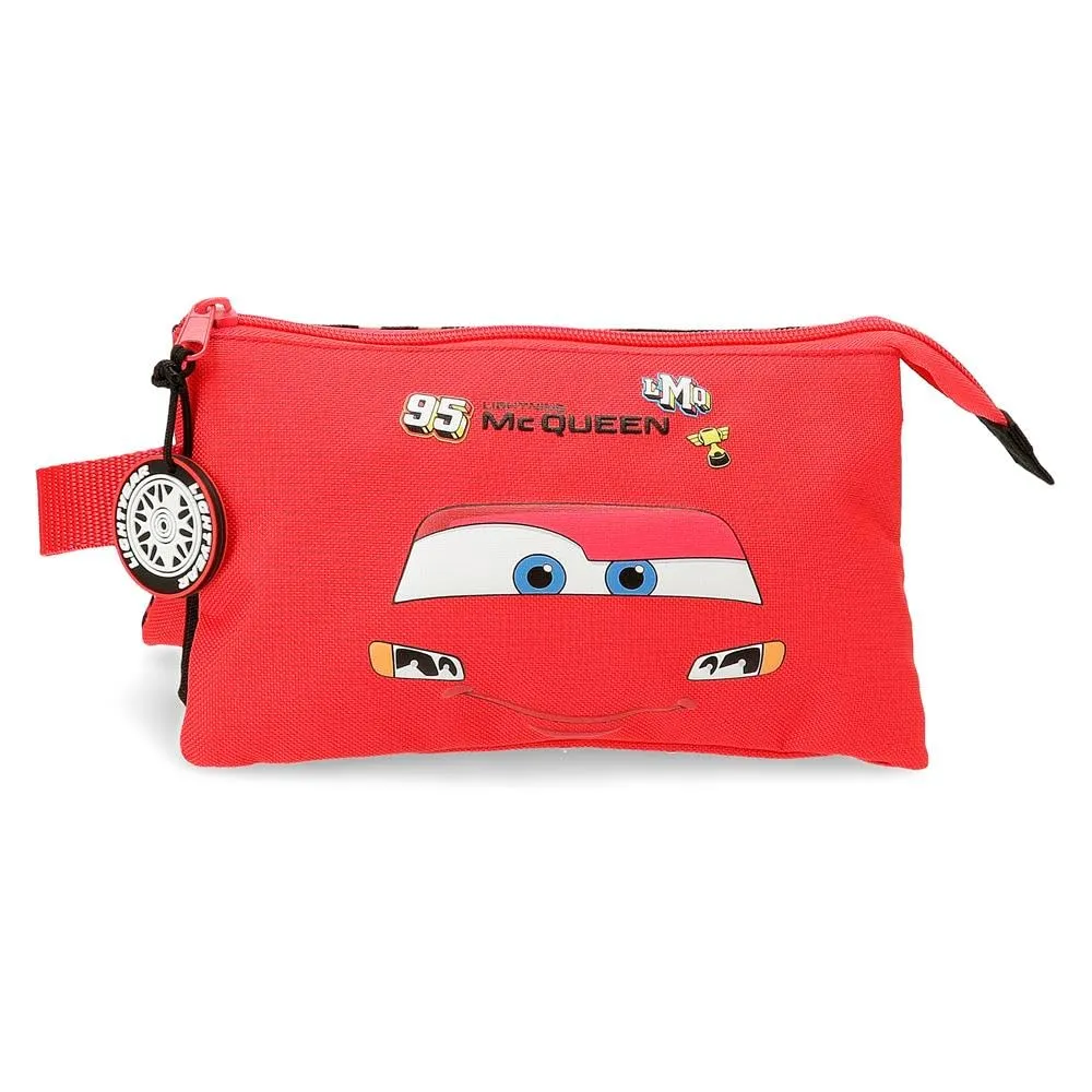 Joumma Disney Cars Mcqueen Rosso Estuche Triple Rojo 22x12x5 cm Poliestere