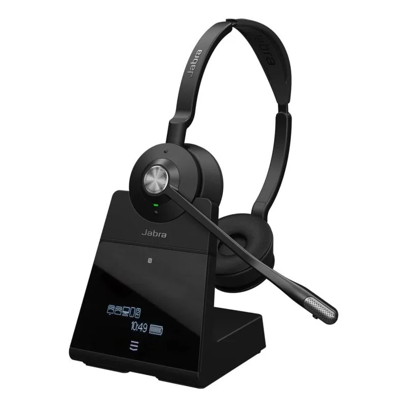 Auricolari Jabra Engage 75 SE Wireless Bluetooth 5.0 con Microfono Boom e Cancellazione Attiva del Rumore Nero