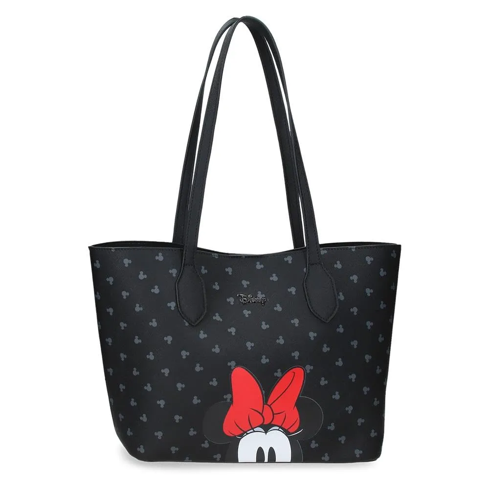 Joumma Disney Bowlogue Minnie Borsa Tote Nero 31x25.5x11.5 cm PU e Poliestere