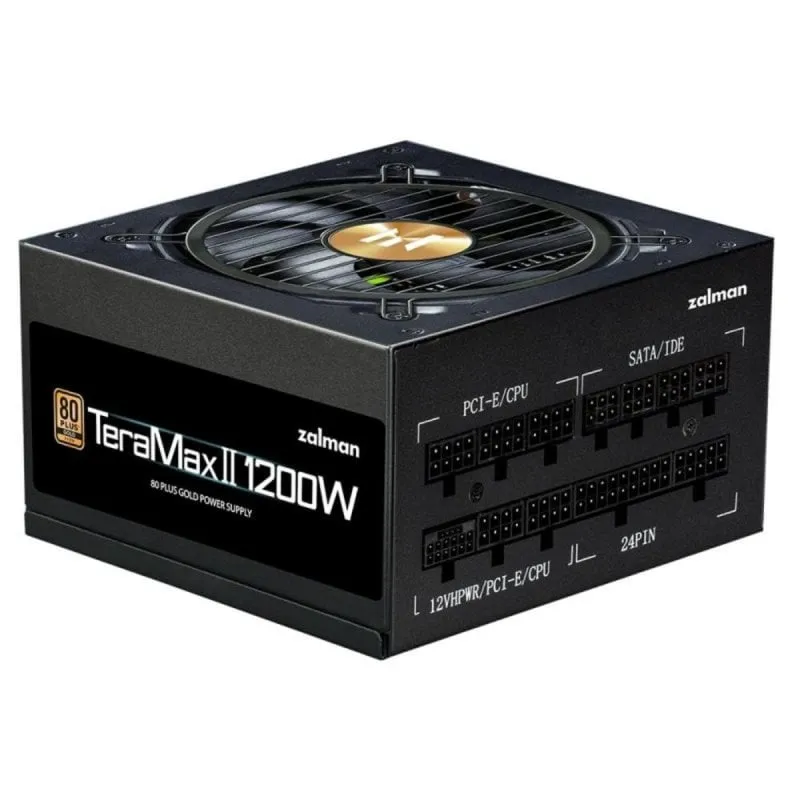 Alimentatore Zalman 1200W Efficienza Elevata Modulare TeraMax TMX2 Nero Protezioni Multiple Ventola Silenziosa