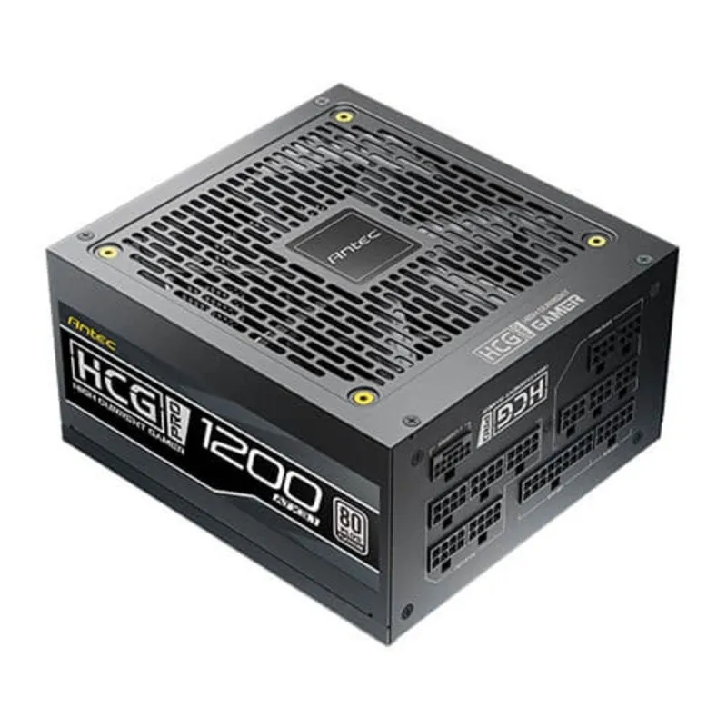 Fonte di Alimentazione Antec 1200W Certificazione 80+ Platinum HCG1200 PRO Modulabile ATX 3.1 Nero Raffreddamento Attivo Ventola 135mm