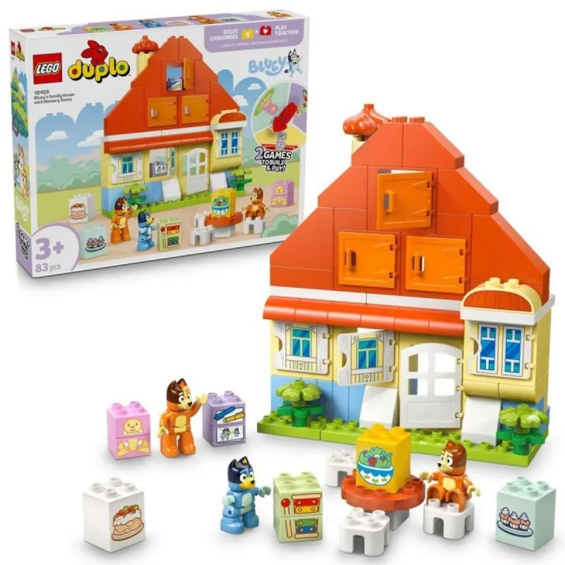 Casa Familiare Bluey con Gioco di Memoria 83 Pezzi per Bambini 3+ Anni