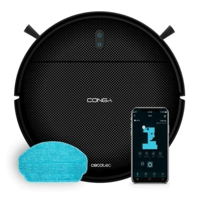 Robot Aspirapolvere e Lavapavimenti Cecotec Conga M10 Navigazione Giroscopica 2.000 Pa