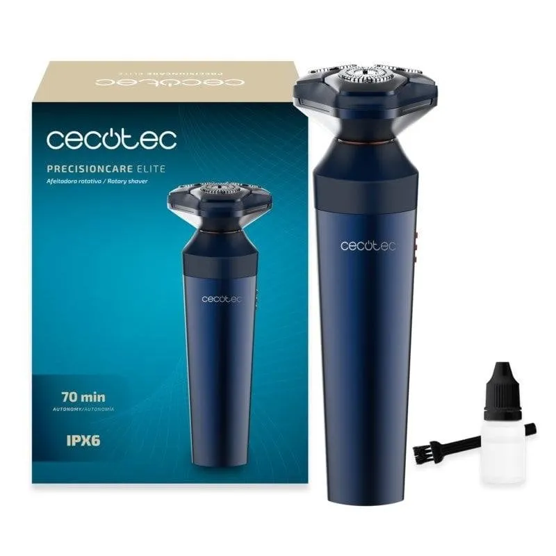 Rasoio Elettrico Viso Cecotec PrecisionCare Elite Senza Filo 70min Impermeabile Lame Inox