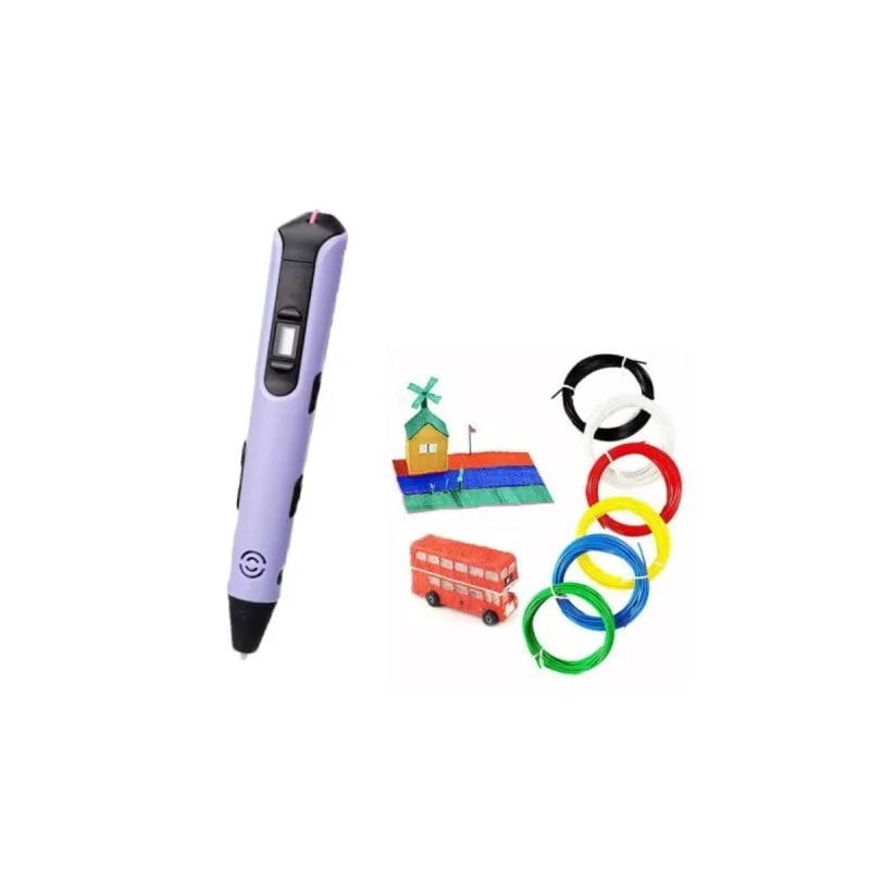 Penna 3D LCD con kit 12 colori PLA, controllo temperatura, alimentazione USB