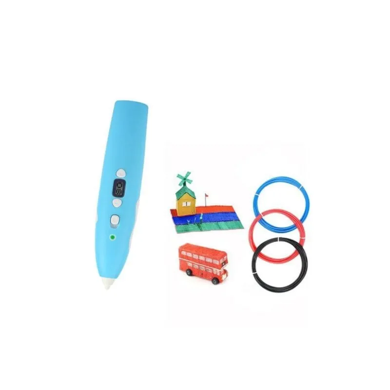 Penna 3D PCL Temperatura Bassa con 5 Colori, Antiscottatura, USB Portatile