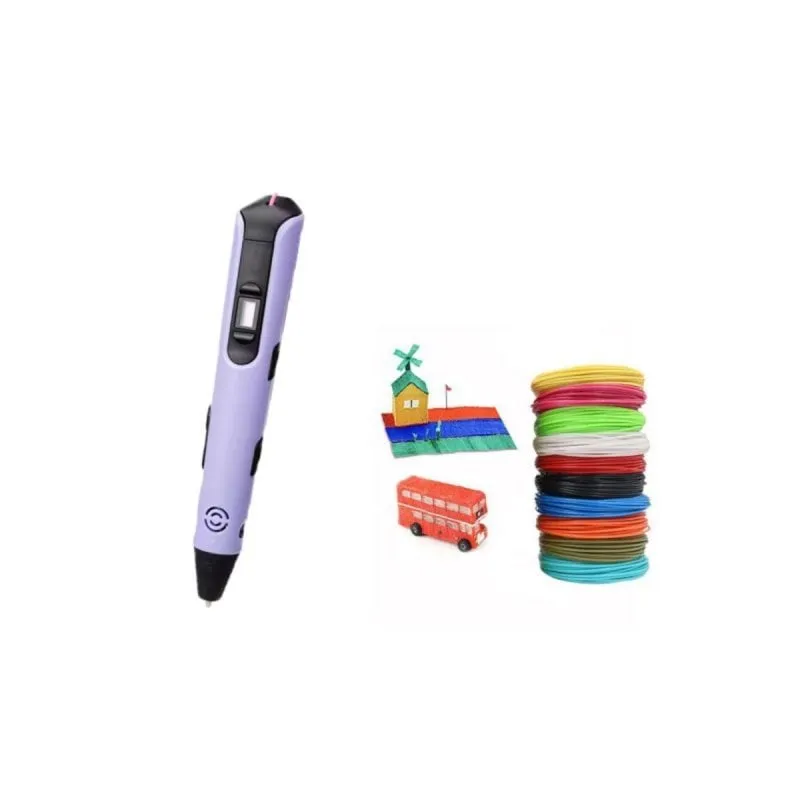 Penna 3D LCD Portatile 20 Colori PLA/ABS Regolabile Kit Creativo