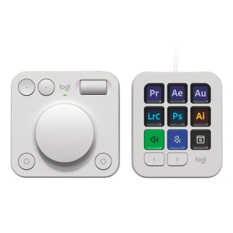 Console Creative Logitech MX tastiera programmabile 9 tasti LCD retroilluminati Dialpad Bluetooth USB grigio