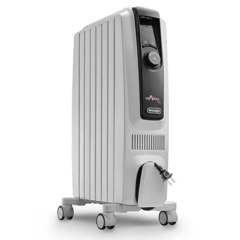 Radiatore a Olio DeLonghi TRD50615 1500W 12 Elementi con Termostato Programmabile e Ruote Smart Set