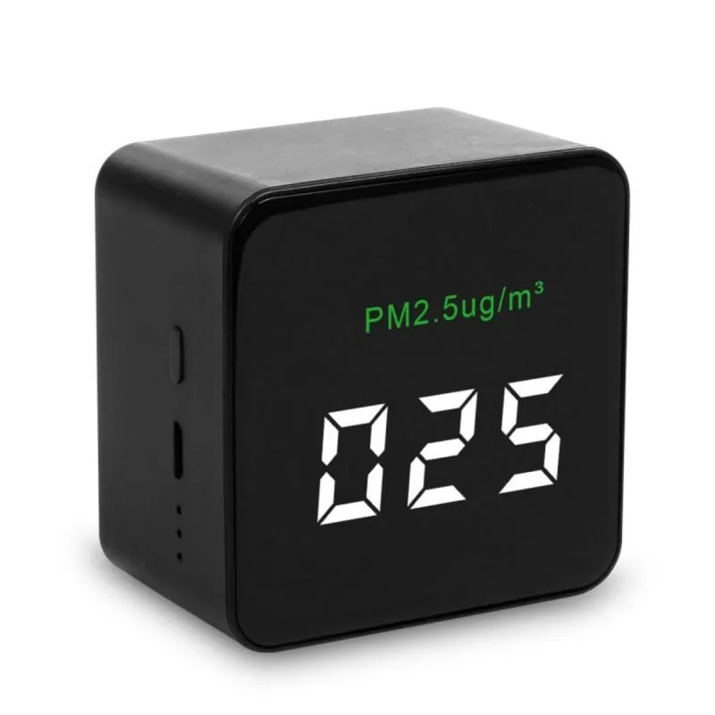 Rilevatore di inquinamento portatile PM2.5 con indicatore qualità aria, batteria ricaricabile
