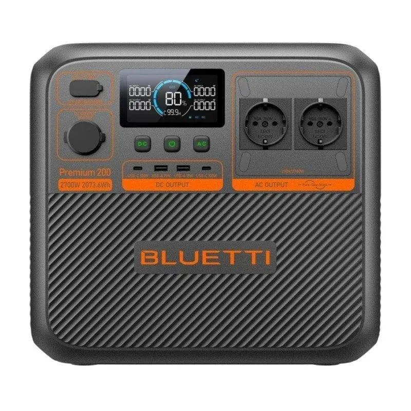Stazione di energia Bluetti Elite Premium 200 V2 2073Wh 7 porte Batteria LiFePO4 AI-BMS Caricatore solare