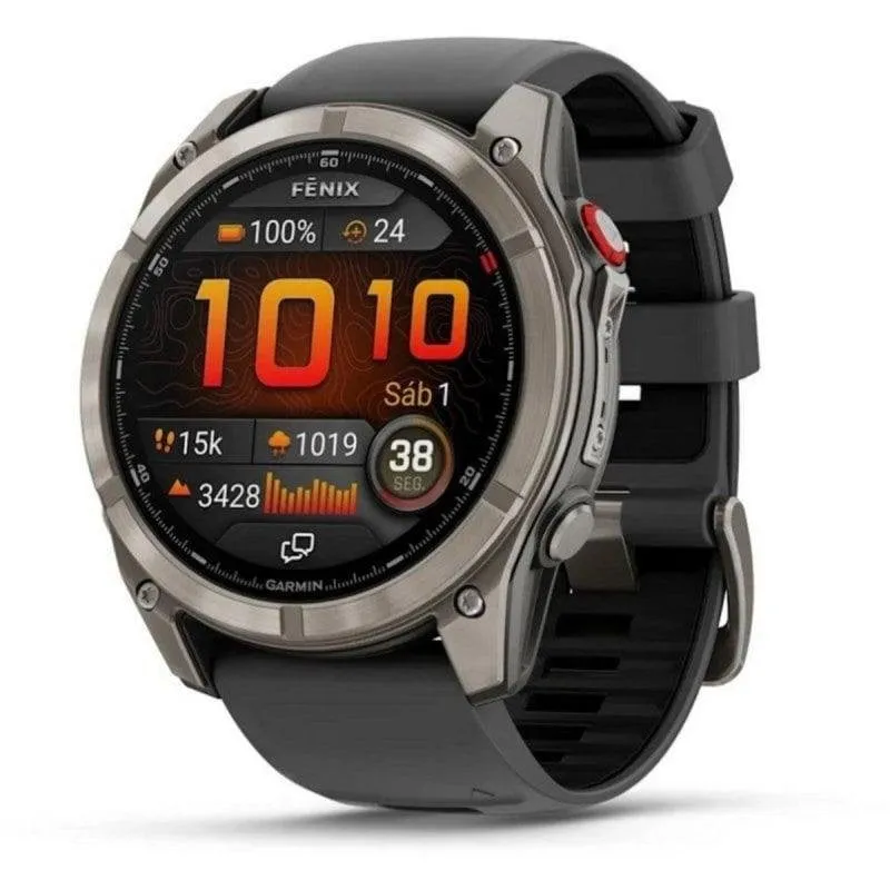 Garmin Fenix 8 Pro LTE GPS 51mm AMOLED Titanio Nero/Grigio Resistenza Acqua 10ATM SpO2 SOS