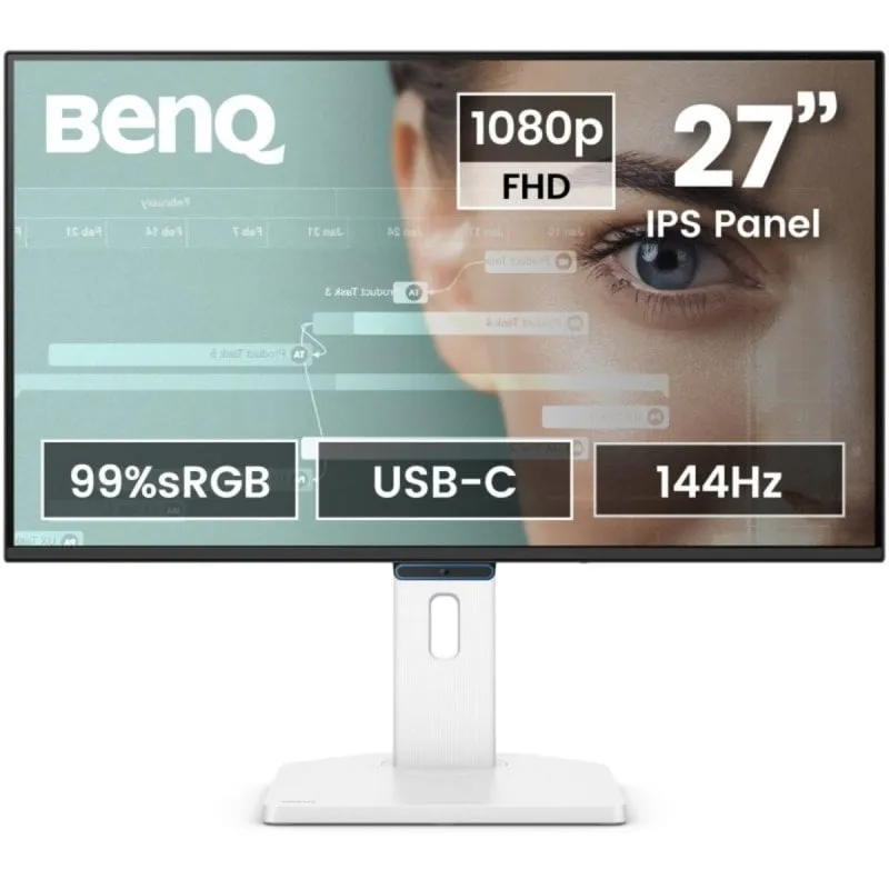 Monitor BenQ GW2790TC 27" FullHD 144Hz IPS USB-C Eye-Care Ergonomico 5ms Bianco