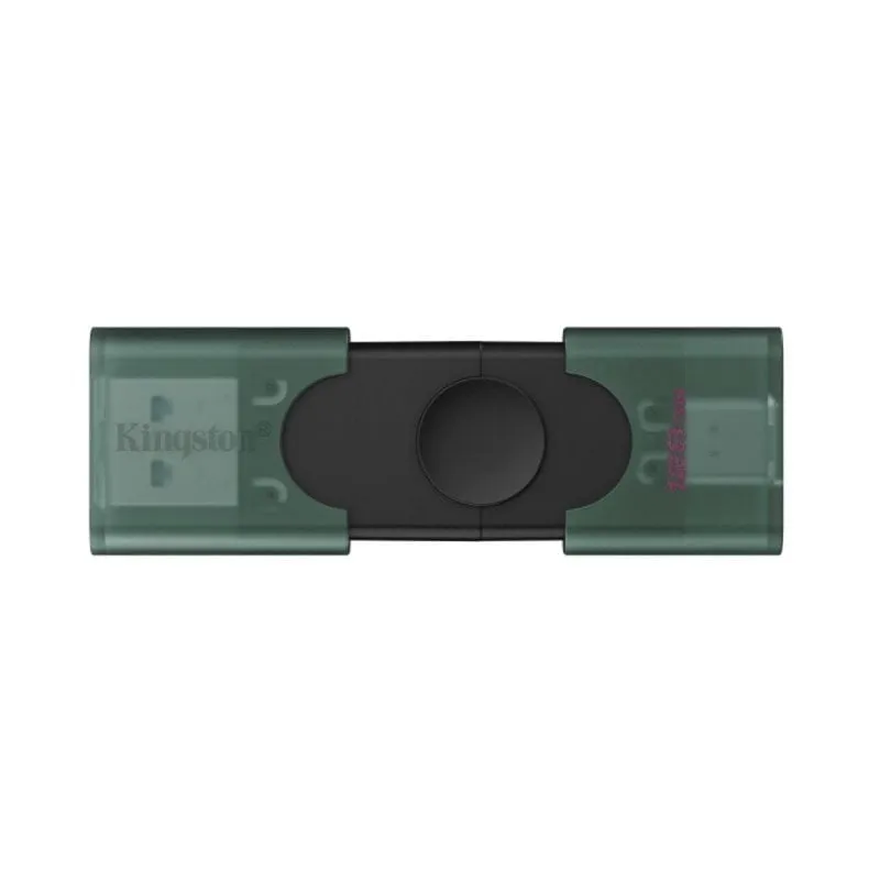 Chiavetta USB Kingston DataTraveler Duo 128GB USB-A USB-C 3.2 Gen 1 Nera Verde