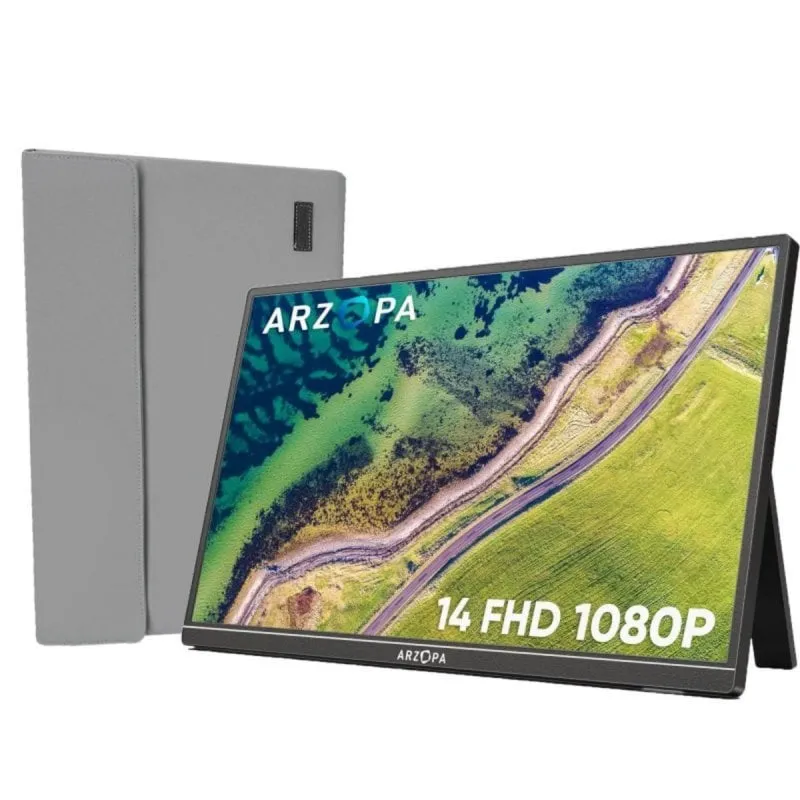 Monitor ARZOPA 14" Full HD 1920x1080 60Hz IPS HDR Portable USB-C Audio Potenza