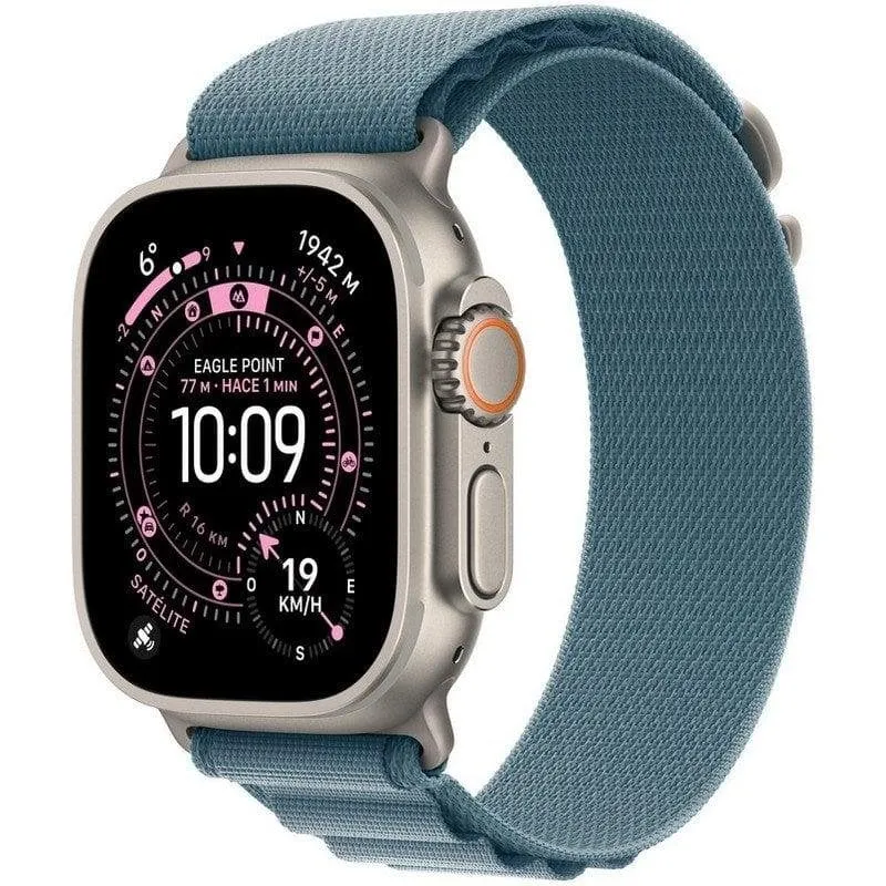 Apple Watch Ultra 3 GPS + Cellular 49mm Retina OLED Titanio Naturale Loop Alpine Blu M Resistenza IP6X 10ATM SpO2 Cardiofrequenzimetro Sonno