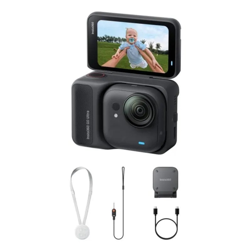 Fotocamera Digitale Compatta Insta360 GO Ultra 50 MP Zoom Ottico 14,3 mm Sensore 1/1.28" 4K WiFi Bluetooth Schermo Touch