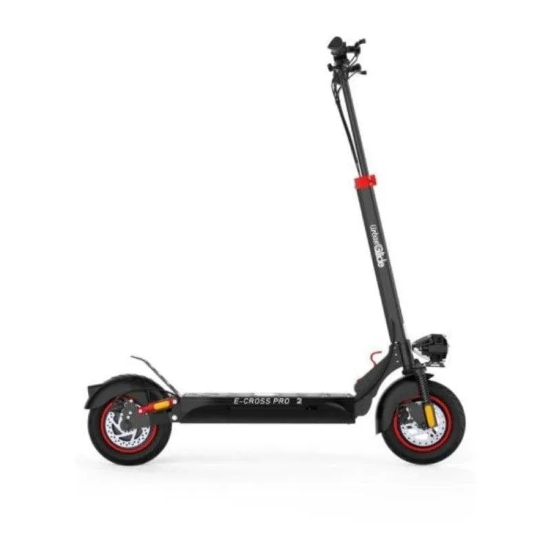 Monopattino elettrico UrbanGlide eCross Pro 800W Autonomia 50km Sospensioni LED Nero Rosso