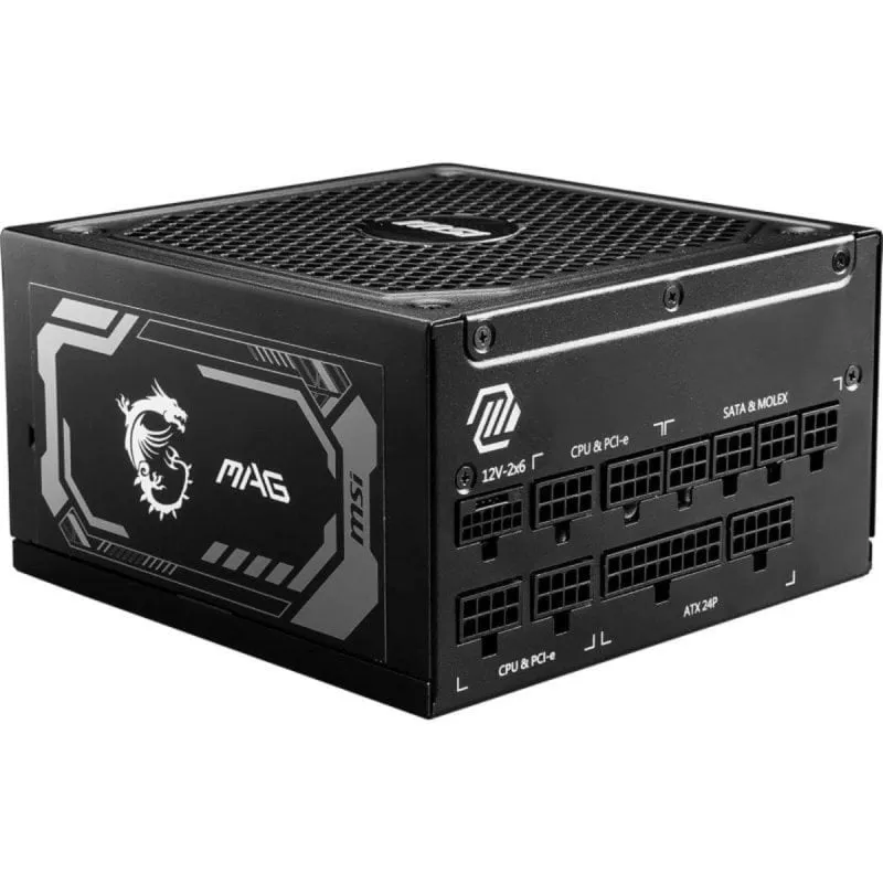 Fonte di Alimentazione MSI 1000W 80 Plus Gold MAG A1000GL Modular PCIe 5 ATX 3.1