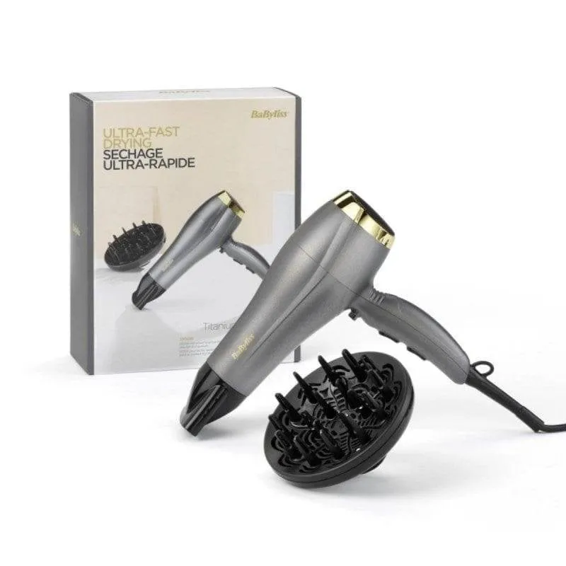 Phon Professionale Ionico Rowenta HY8310 1700W 3 Temperature 3 Velocità Diffusore Nero