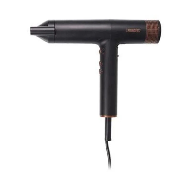 Phon Professionale Ionico Princess Airstyler Pro 529205 2000W 6 Temperature 6 Velocità con Accessori Nero