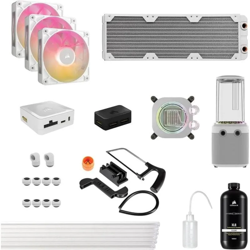 Refrigerazione Liquida Corsair iCUE Link XH505i RX360 360mm 3 Ventole RGB System Hub Bianco