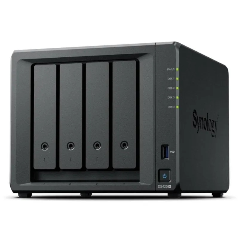 NAS Synology DiskStation DS425 Plus 4 Bay 2GB DDR4 M.2 NVMe SATA RAID 2.5GbE Tower