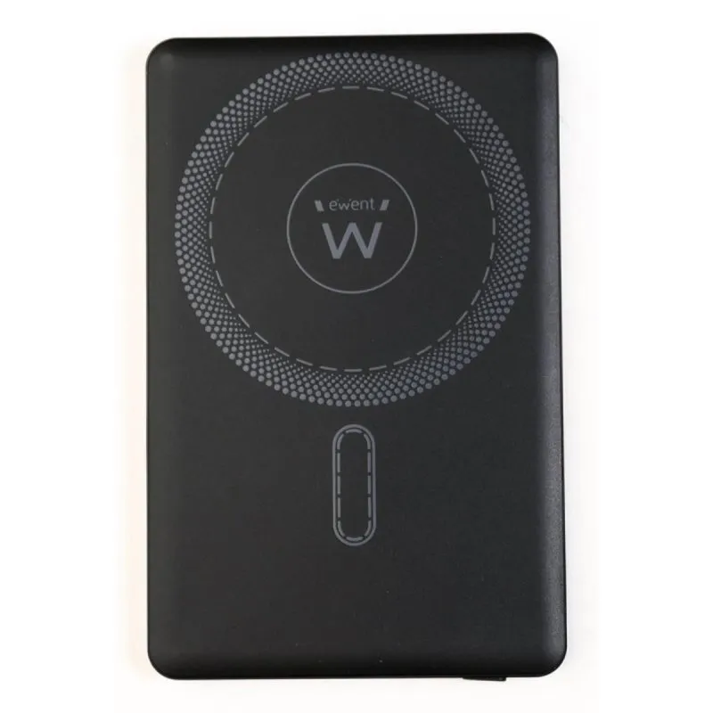 Power Bank Ewent UltraSlim 5000mAh MagSafe PD 22.5W Caricatore Wireless USB-C Nero