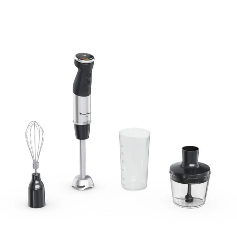 Frullatore a immersione Moulinex DD6738 1000W 0,8 L 20 velocità Nero con tritatutto e frusta