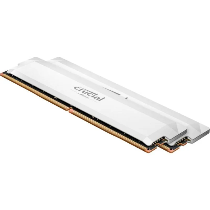 Memoria RAM Crucial Pro CP2K32G64C40U5W 64GB 2x32GB DDR5 6400MHz CL40 Intel XMP 3.0 AMD EXPO Dissipatore Bianco