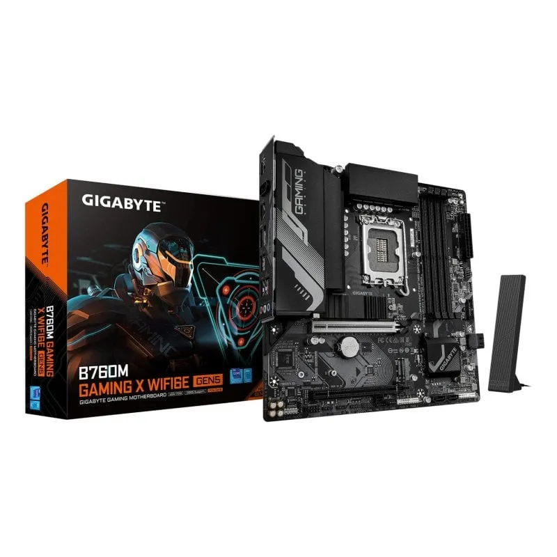 Placa Base Gigabyte B760M GAMING X Intel B760 LGA1700 DDR5 micro ATX WiFi 6E PCIe 4.0 2.5GbE M.2 RAID