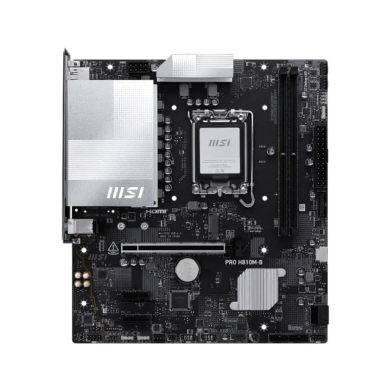 Placa Base MSI PRO H810M-B Intel H810 LGA1851 DDR5 micro ATX 2.5GbE M.2 SATA III