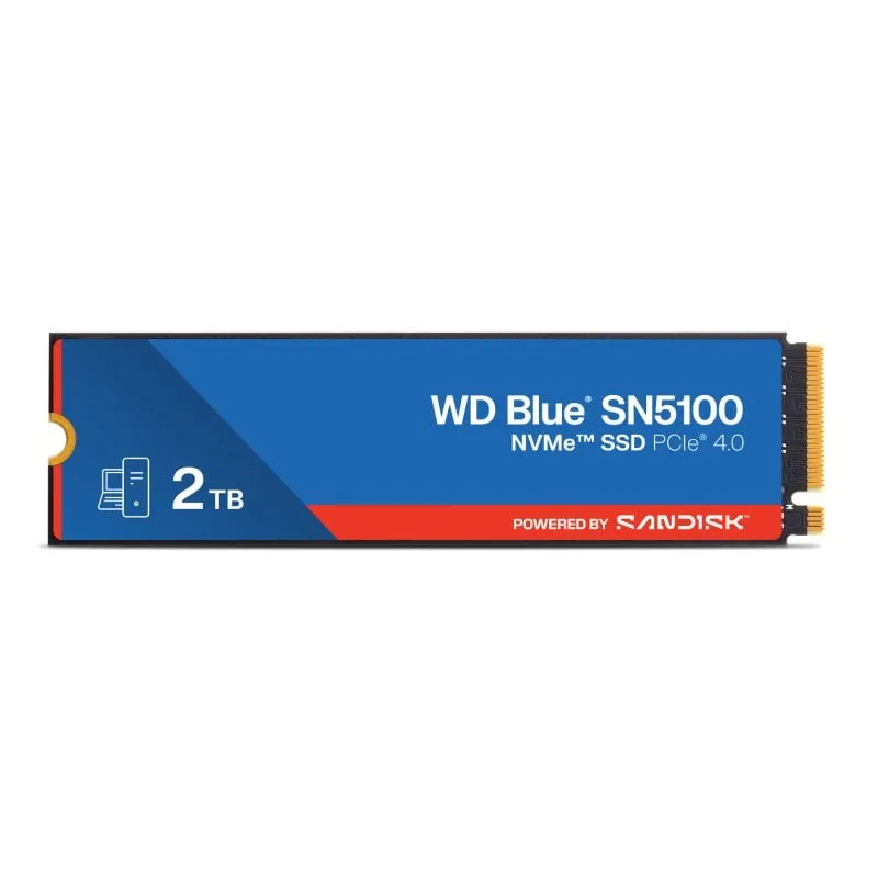 Disco Duro SanDisk 2TB M.2 7100 MB/s WD Blue SN5100 NVMe QLC 3D NAND + TCG Pyrite