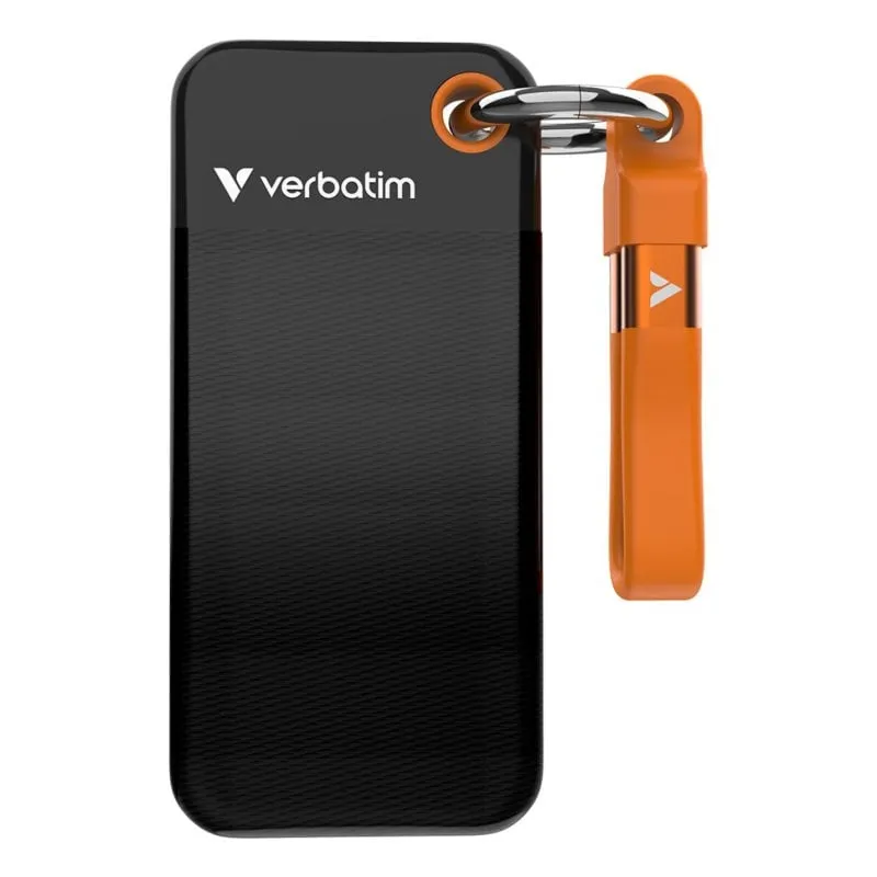 Disco Duro Verbatim 1TB SSD USB 3.2 Gen 2 1000MB/s Pocket SSD Nero Arancione