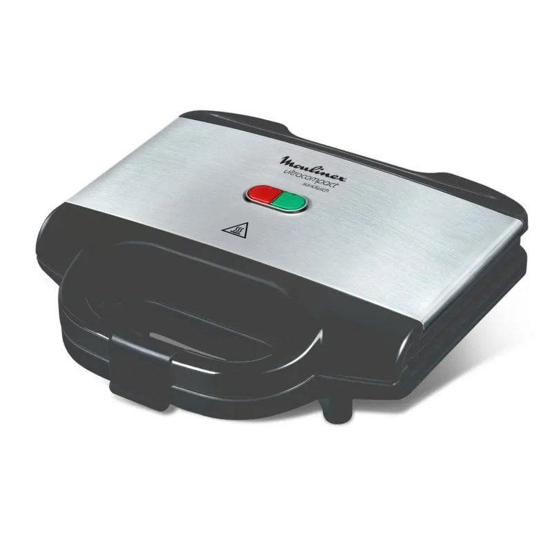 Tostapane Moulinex SM156D 700 W Nero Acciaio Inox Piastra Antiaderente Ergonomico