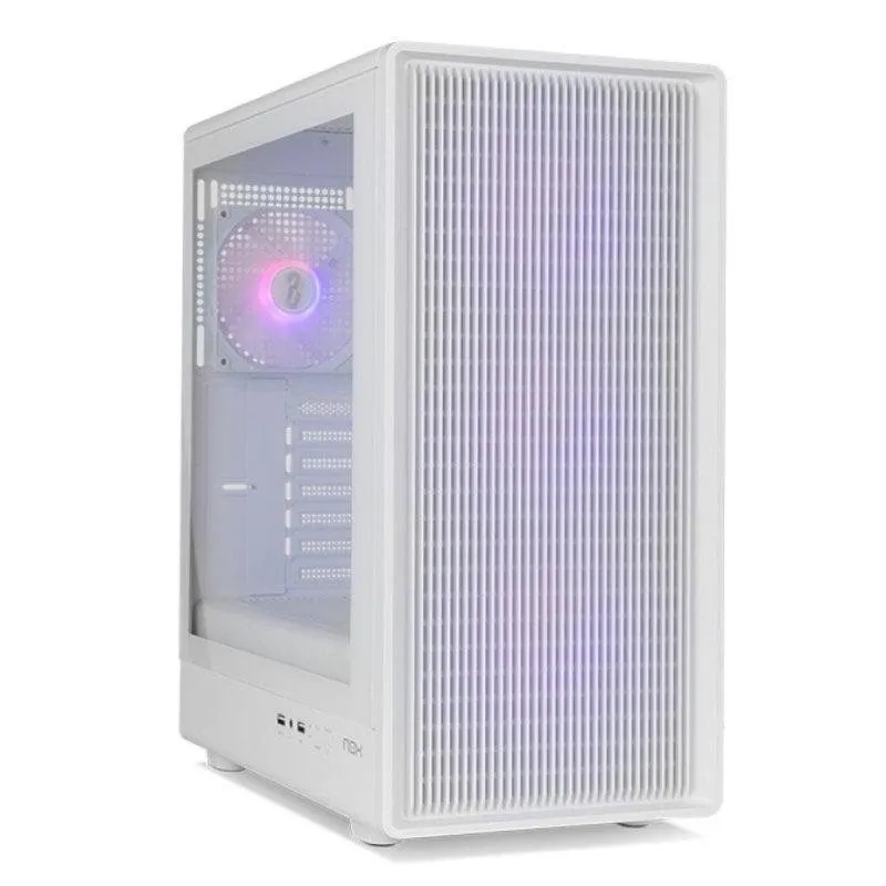 Torre NOX Infinity IOTA Mesh ARGB Bianco 4 Ventole Vetro Temperato
